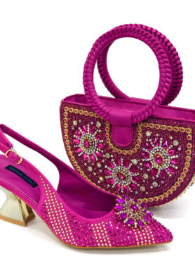 Ladies Shoe and Bag Set #PINK
