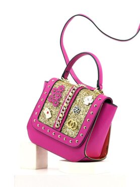 Rose Pink Sequin Handbag