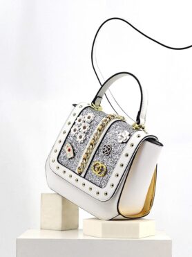 White Sequin Handbag